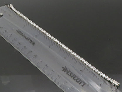 925 Sterling Silver  Round Cut White Cubic Zirconia Tennis Bracelet  BT1112