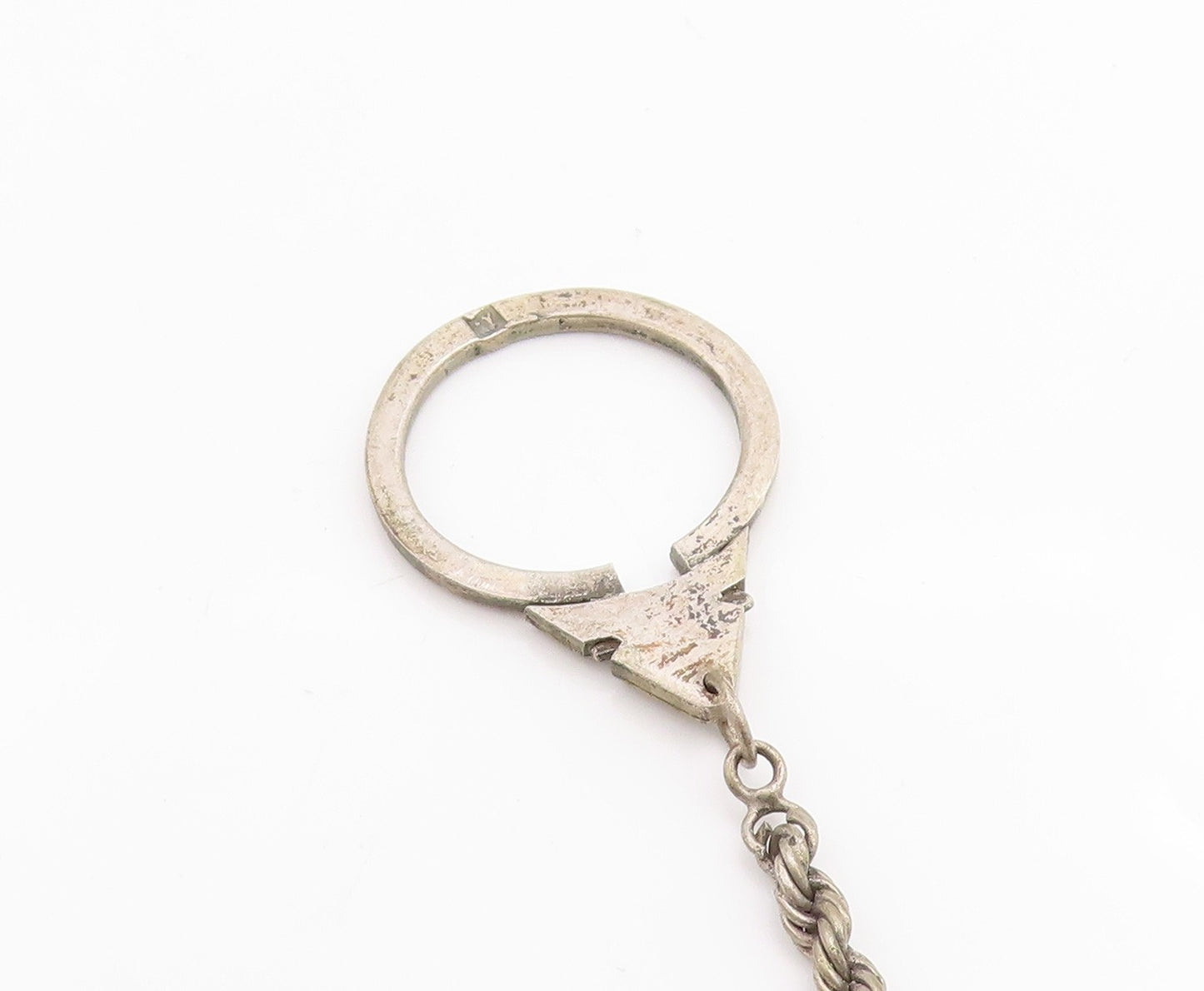 925 Sterling Silver Vintage Keychain MIDDLE EAST Egyptian Queen Nefertiti TR4067