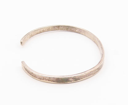 925 Sterling Silver  Vintage Petite Hope Stamped Smooth Cuff Bracelet  BT9121