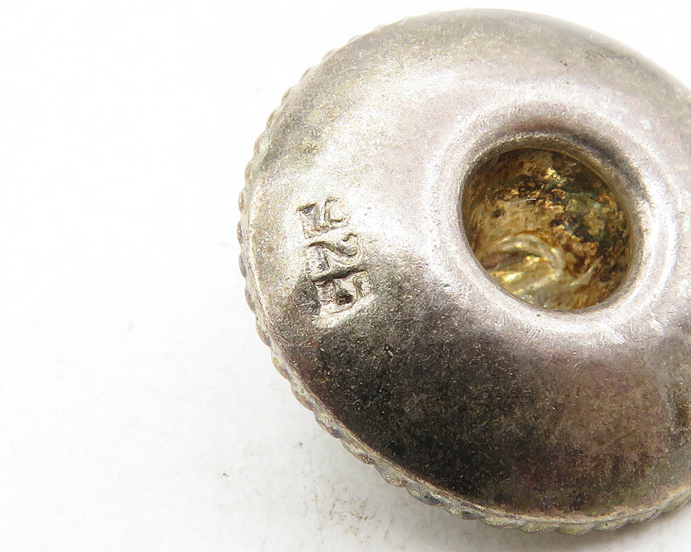925 Sterling Silver  Vintage Antique Floral Pattern Sombrero Pendant  PT7402