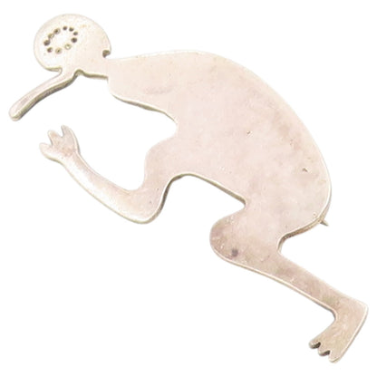 925 Sterling Silver Vintage Brooch Pin SOUTHWESTERN Kokopelli figure  BP12622