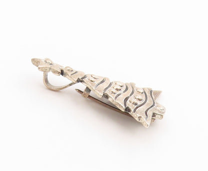 925 Sterling Silver Vintage Brooch Pin Modernist Christmas Tree Figurine BP12496