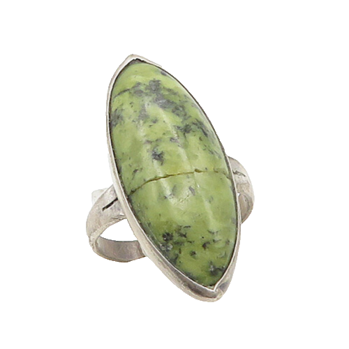 925 Sterling Silver Vintage Real Marquise Turquoise Ring Sz 7.5 RG17713