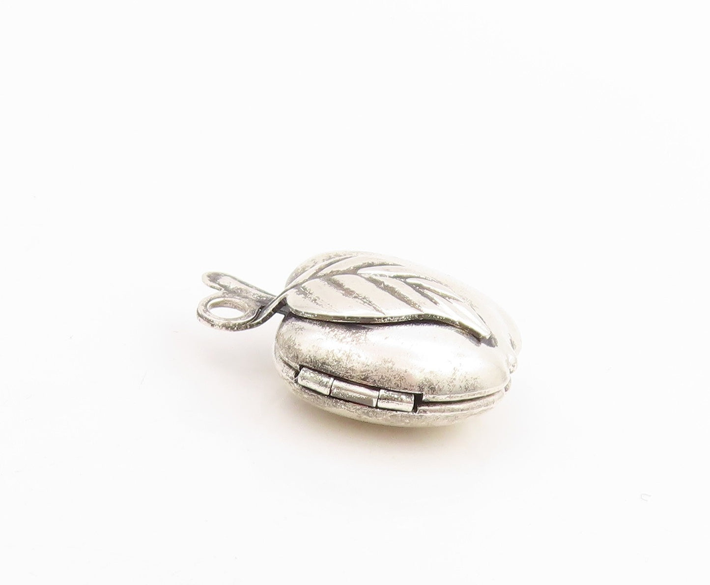 925 Sterling Silver Vintage Pendant Classic Puffy Apple Charm OPENS  PT25334