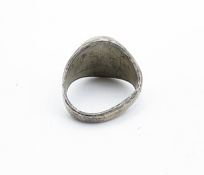 925 Silver  Vintage Antique Turquoise & Jasper Cocktail Ring Sz 9  RG7027