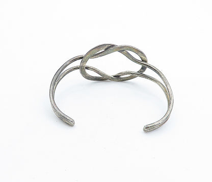 MEXICO 925 Sterling Silver  Vintage Dark Tone Split Shank Cuff Bracelet BT2048