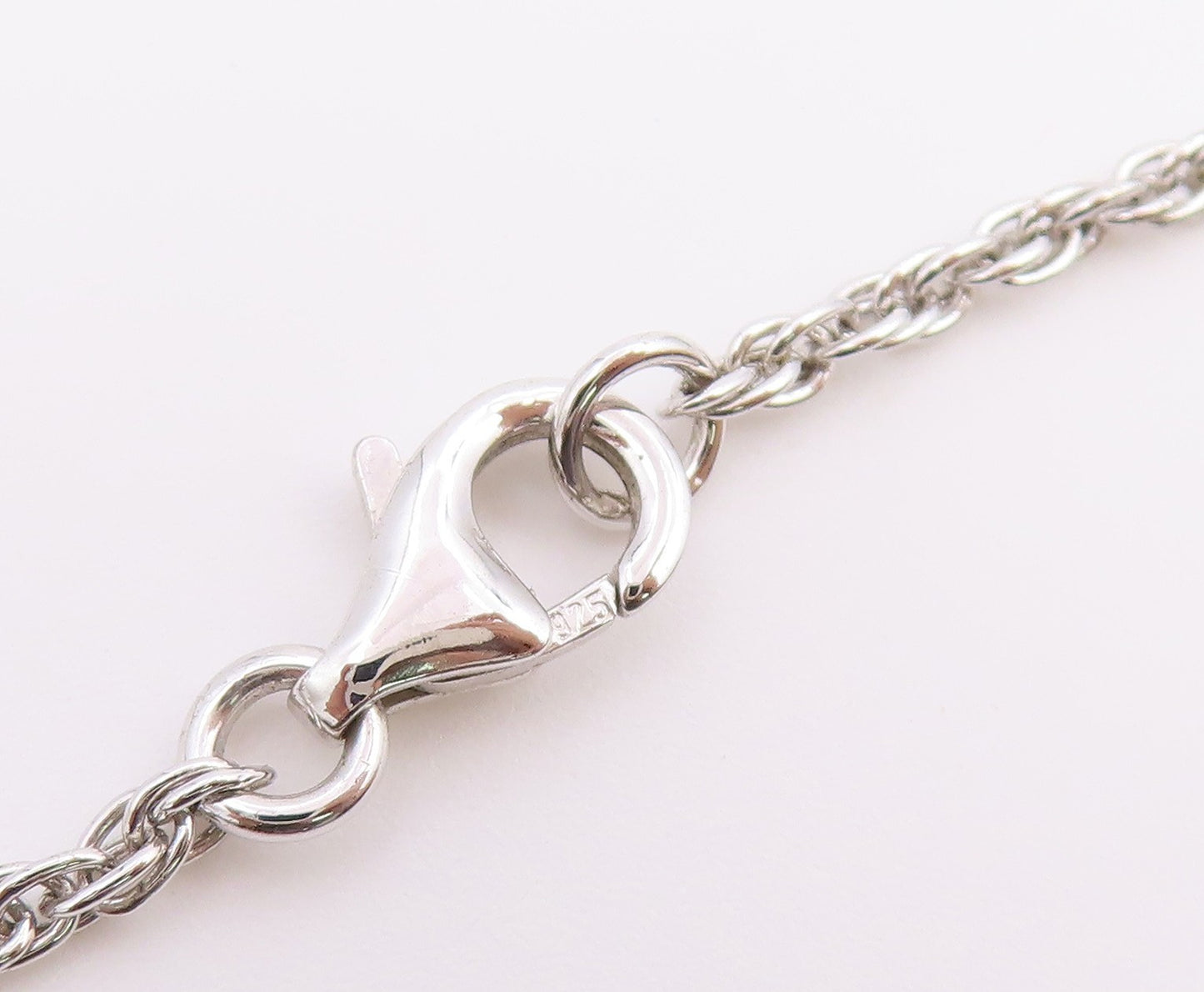 925 Sterling Silver Vintage Necklace Multi Gemstone Elegant Floral Chain  NE4897