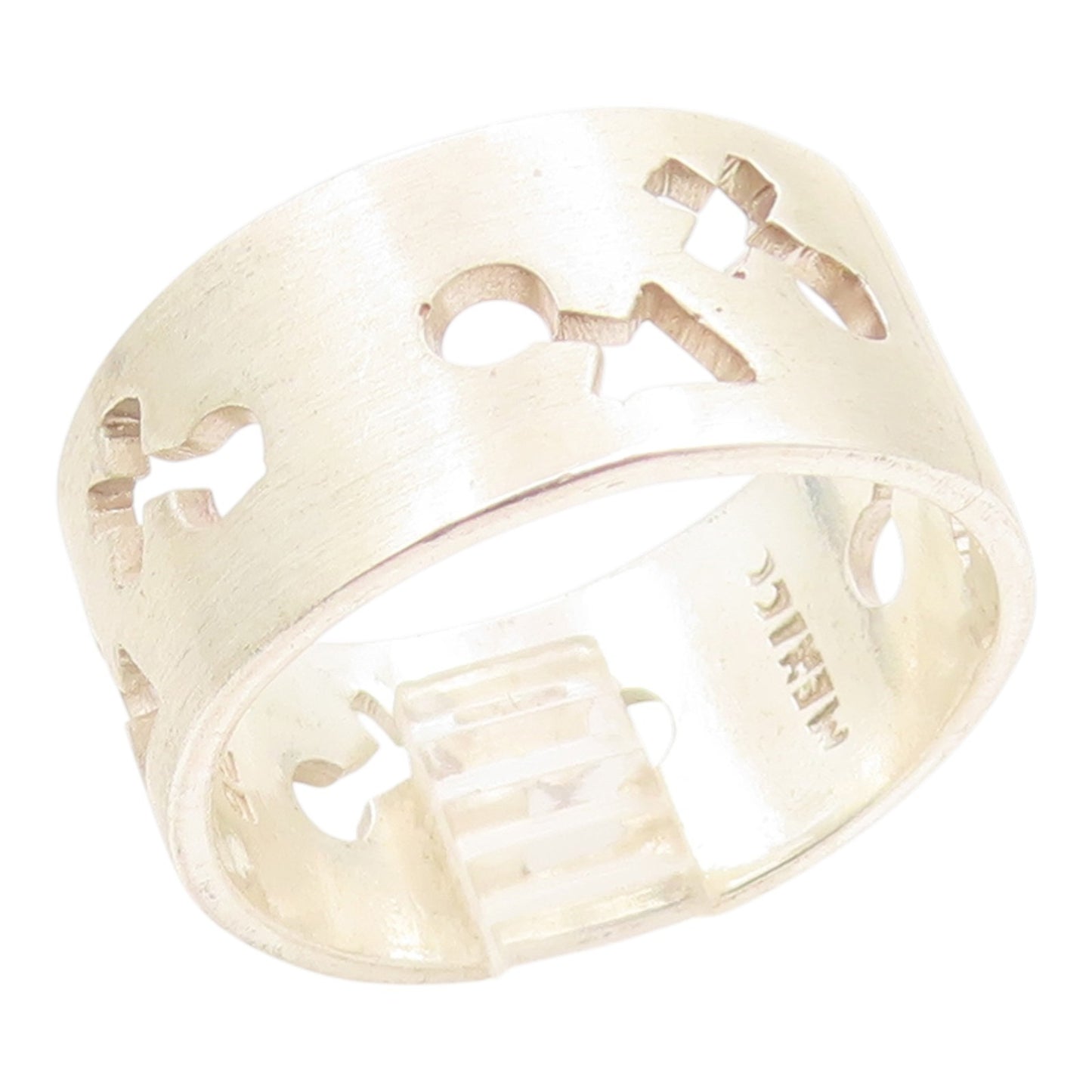 925 Sterling Silver Vintage Ring MEXICO Human Figure Cutouts  Sz 11  RG35803