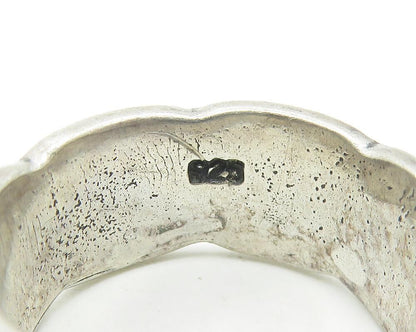 925 Sterling Silver  Vintage Oxidized Celtic Knot Band Ring Sz 8  RG11102