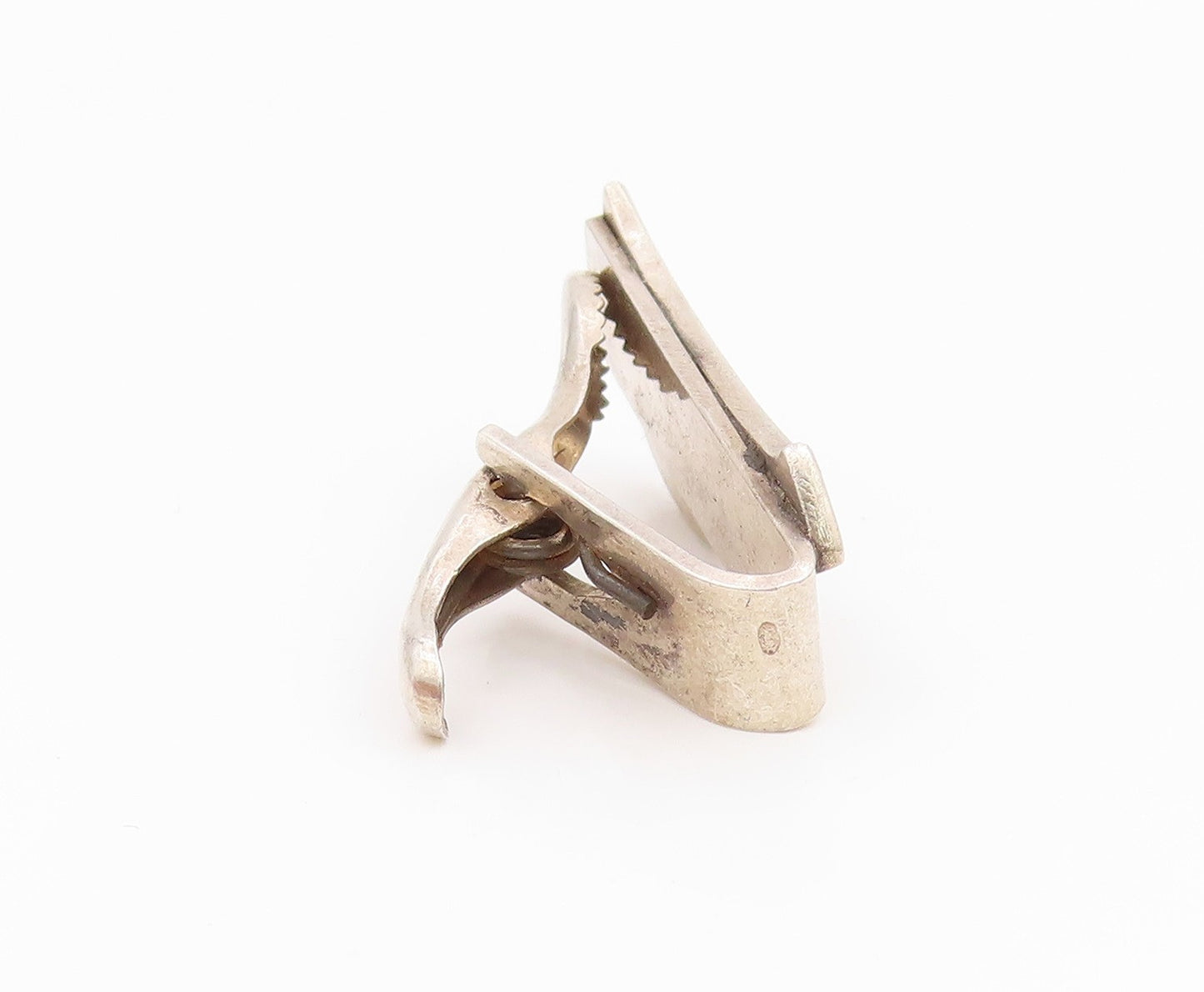 925 Sterling Silver Vintage Minimalist Etched Initial D Tie Clip  TR3399