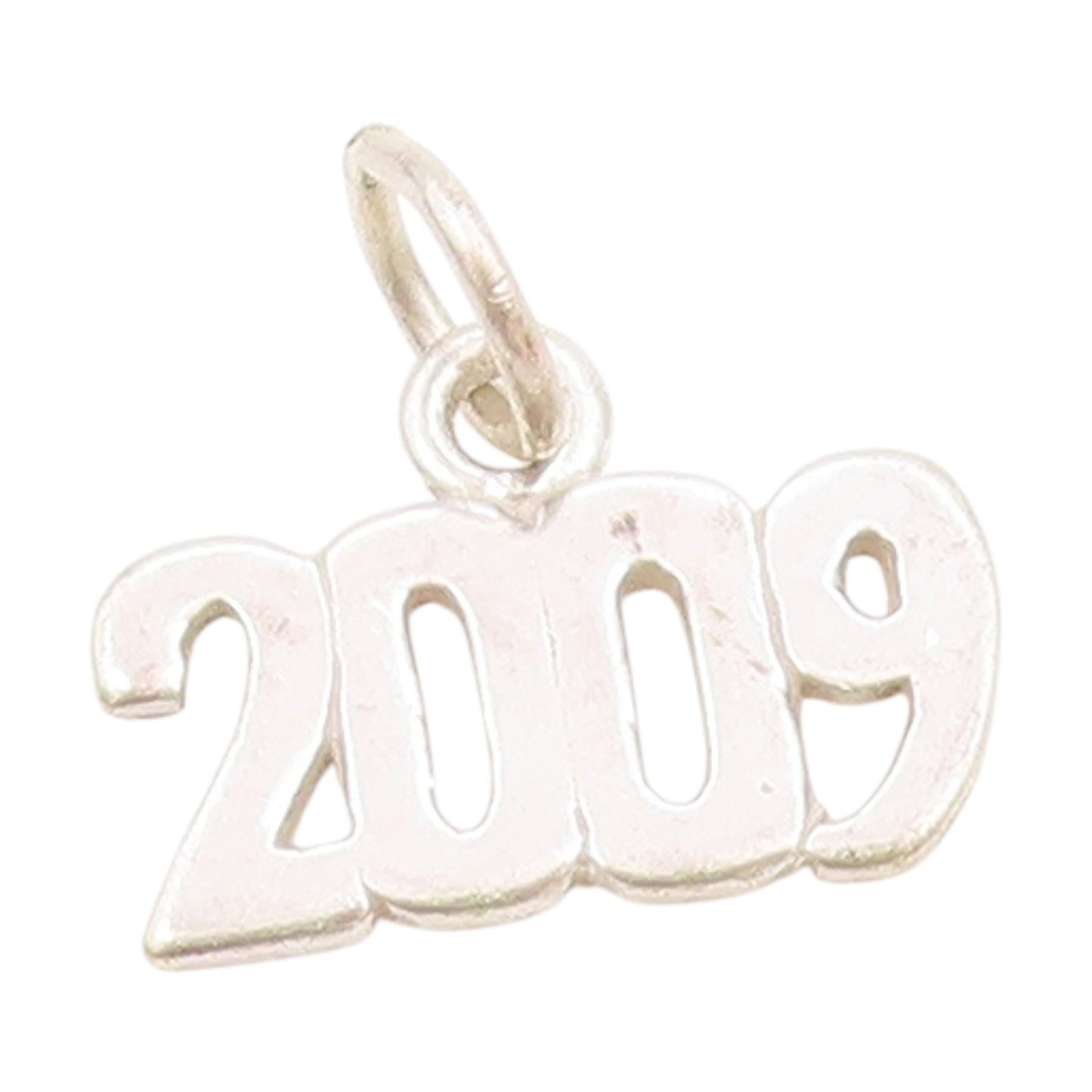 925 Sterling Silver Vintage Pendant Minimalist Year 2009 Cutout Charm  PT1025