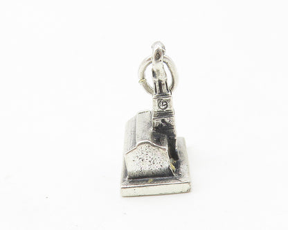 925 Sterling Silver Vintage Petite Independence Hall Drop Pendant PT7970