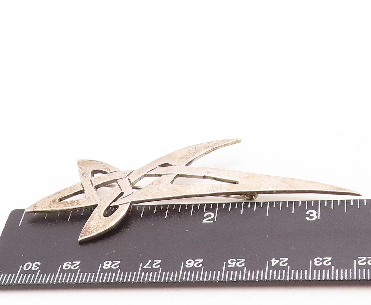 925 Sterling Silver Vintage Brooch Pin MEXICO Designer Cutout Star  BP11415