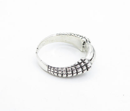 925 Sterling Silver  Vintage Shiny Bird Claw Bypass Band Ring Sz 13  RG5106