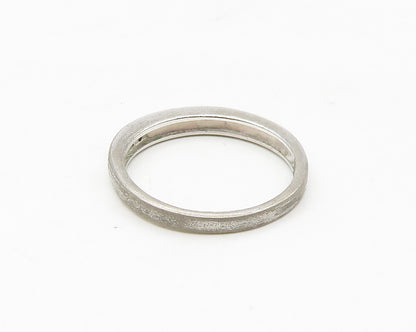 925 Sterling Silver  Petite Shiny Cubic Zirconia Band Ring Sz 9  RG17465