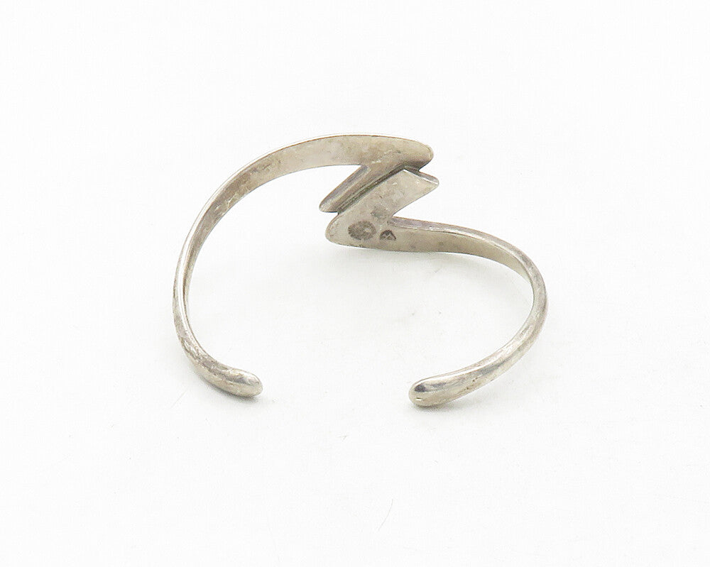 MEXICO 925 Silver  Vintage Smooth Modernist Design Cuff Bracelet  BT4689