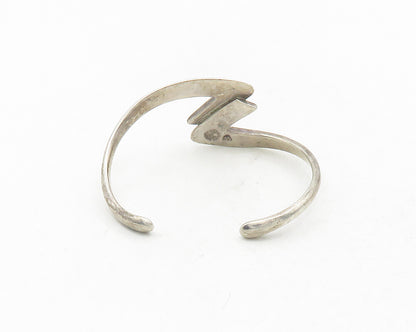 MEXICO 925 Silver  Vintage Smooth Modernist Design Cuff Bracelet  BT4689
