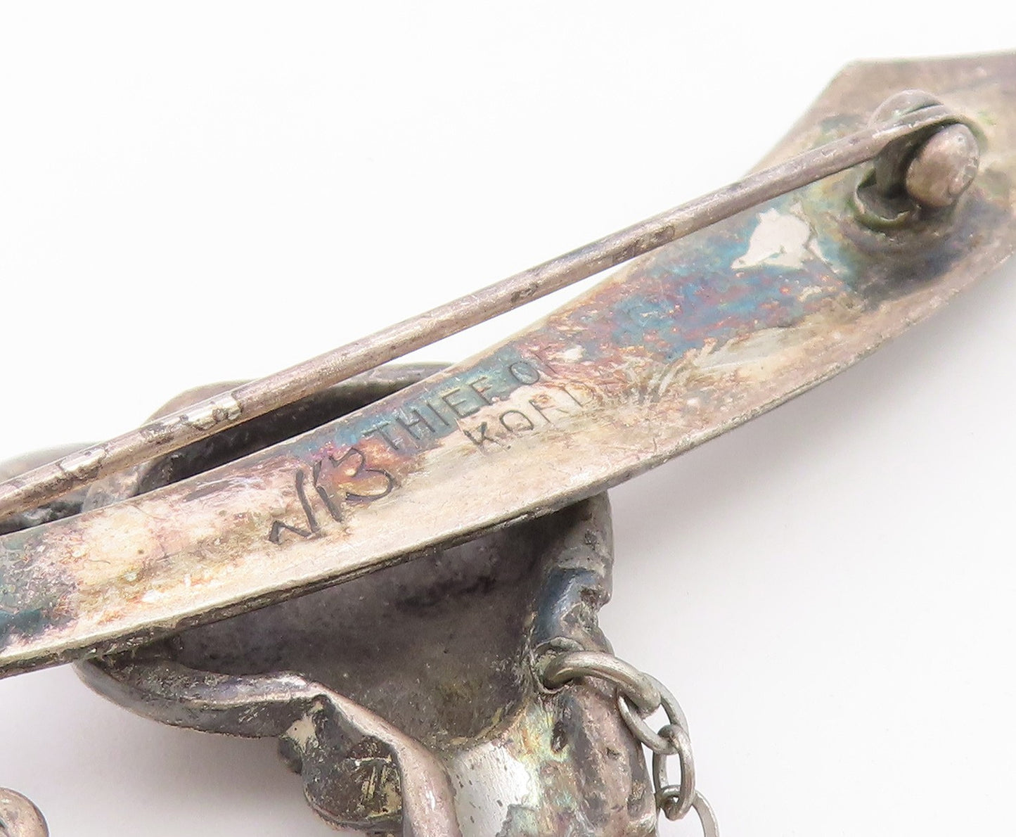 925 Sterling Silver Vintage Brooch Korda Thief of Bagdad Scimitar Pin  BP12672