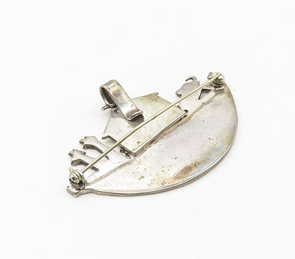 925 Sterling Silver  Vintage Noah's Arc Theme Religious Brooch Pin  BP6570