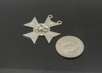 925 Sterling Silver  Vintage United States Military Badge Pendant  PT17063