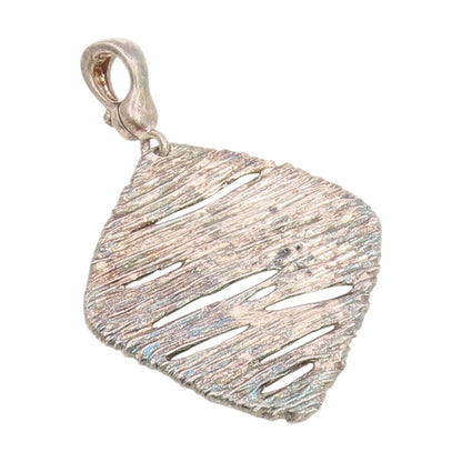 925 Sterling Silver Vintage Pendant ESPO Modernist Textured Locket  PT25499