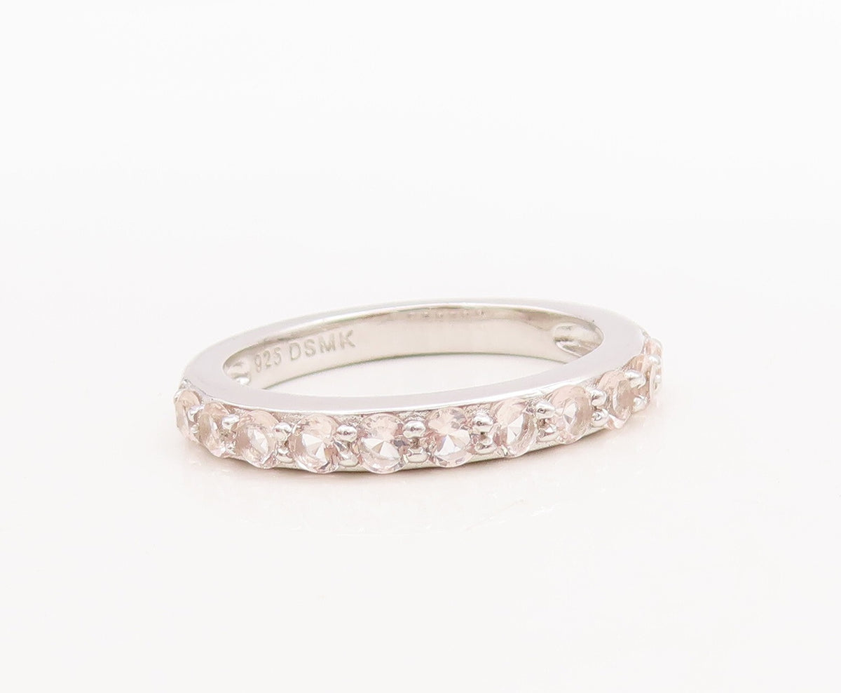 925 Sterling Silver Vintage Ring Minimalist Two Tone CZ Stackable  Sz 7  RG29470