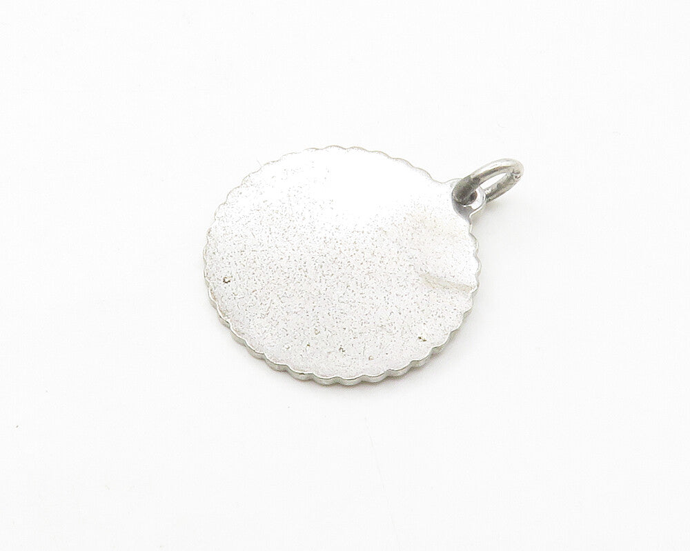 925 Sterling Silver  Petite Merry Christmas Tree Medallion Pendant  PT13502
