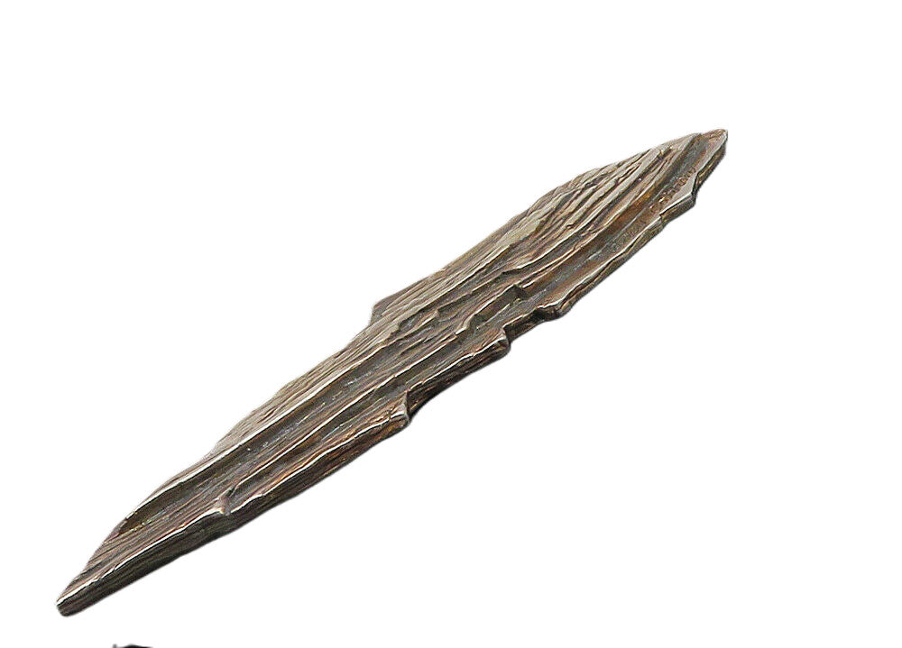 SIDNEY CARRON 925 Silver  Vintage Dark Tone Sculpted Design Brooch Pin  BP4140