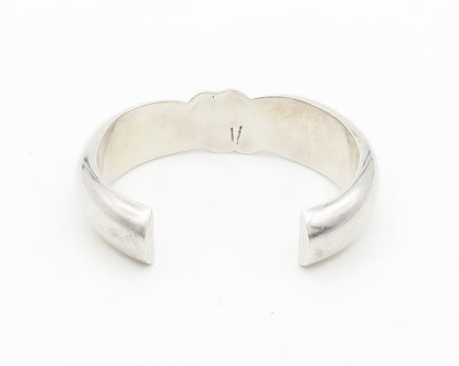 JONDELL 925 Sterling Silver  Vintage Shiny Fluted Detail Cuff Bracelet  BT7313