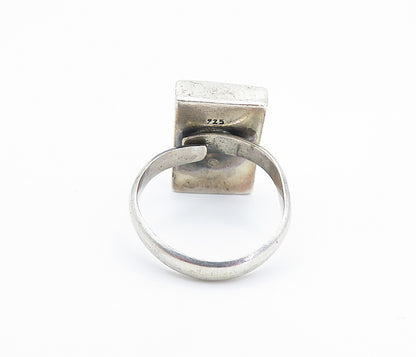925 Sterling Silver  Vintage Abalone Shell Swirl Cocktail Ring Sz 7.5  RG8110