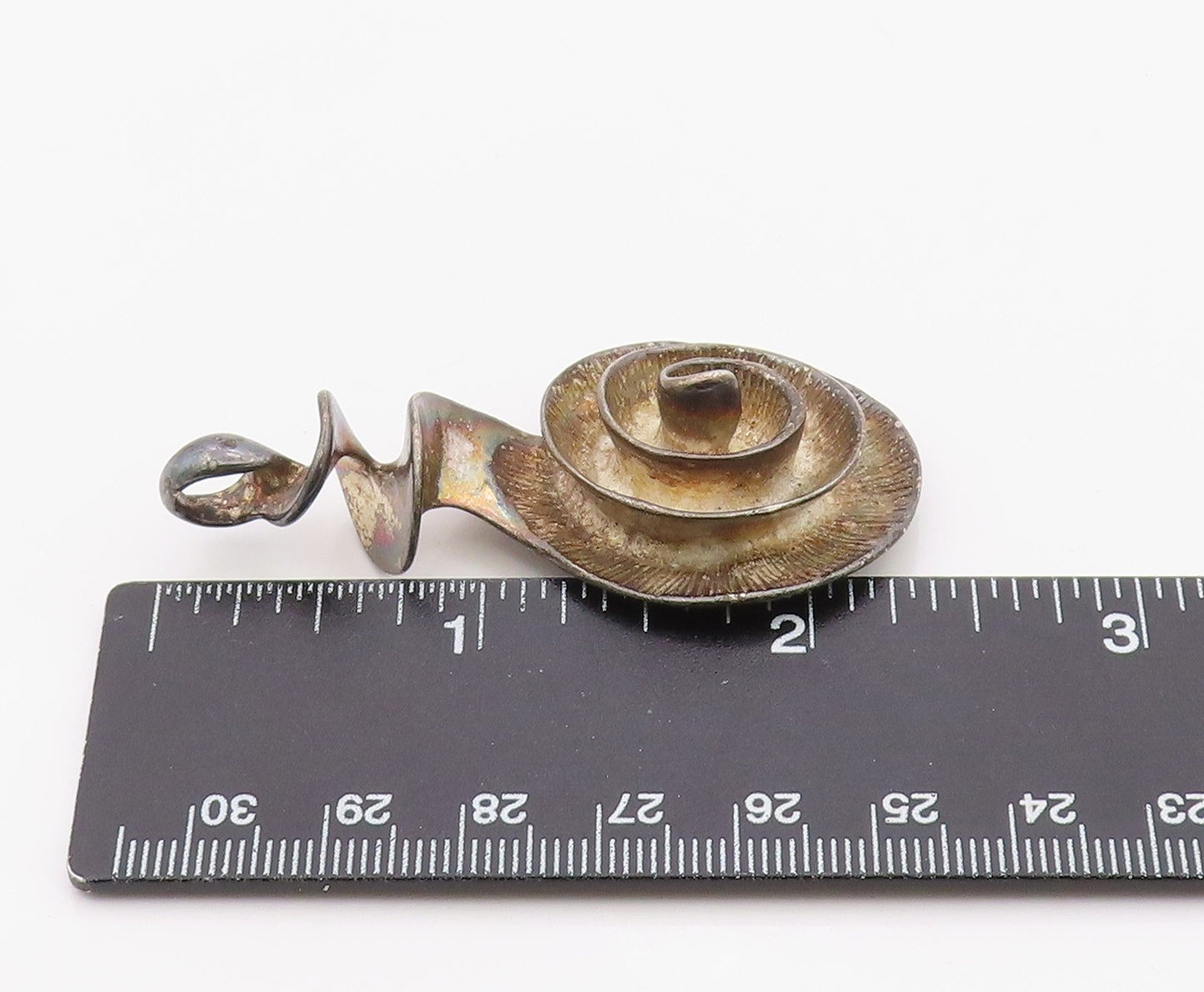 925 Sterling Silver Vintage Pendant SILPADA ISRAEL Classic Spiral Shell  PT26321