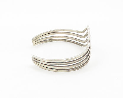 MIDDLE EAST 925 Sterling Silver  Vintage Pointed Split Cuff Bracelet  BT6985