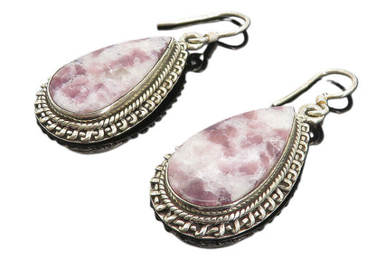 925 Sterling Silver  Vintage Gemstone Tear Drop Dangle Earrings  EG3879