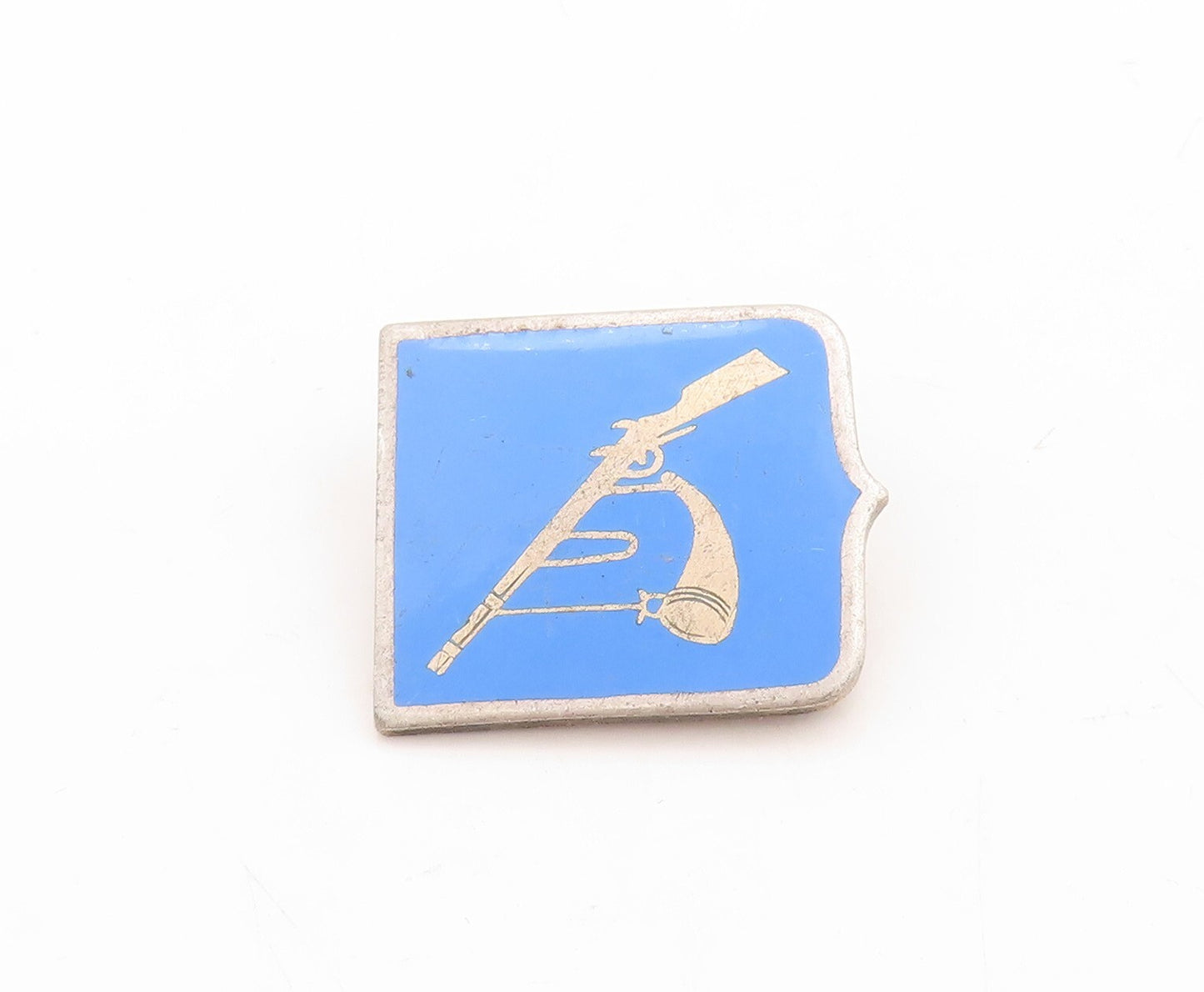 925 Sterling Silver Vintage Brooch Pin Minimalist Enameled Gun  BP11436