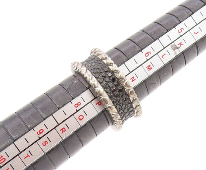 925 Sterling Silver Vintage Ring Spinel Multi Row Eternity Band  Sz 7  RG34628
