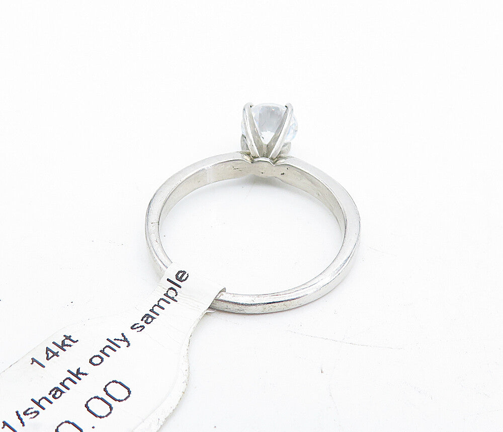 TAHARA & CO. 925 Sterling Silver  Cubic Zirconia Solitaire Ring Sz 8  RG5523