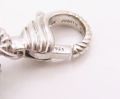 JUDITH RIPKA 925 Silver  Vintage Cubic Zirconia Key Motif Pendant  PT19498