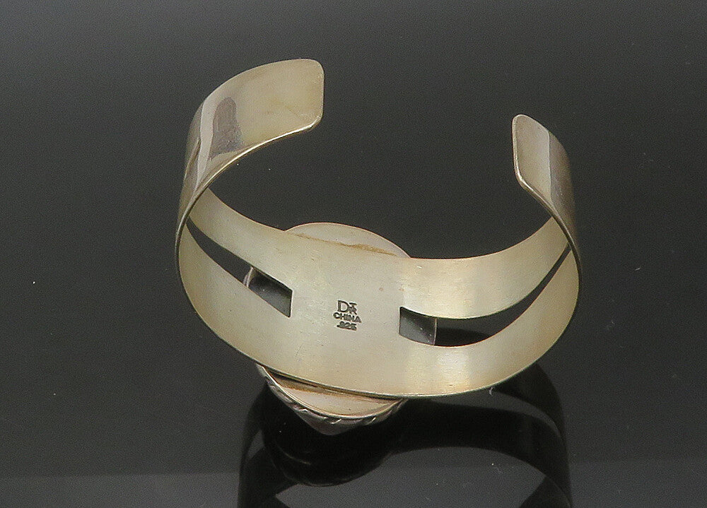 DTR JAY KING 925 Sterling Silver  Vintage Agate Cutout Cuff Bracelet  BT8860