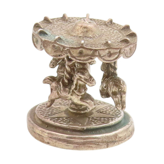925 Sterling Silver Vintage Decorative Piece Merry Go Round Carousel   TR4077