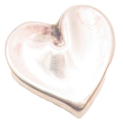 MEXICO 925 Sterling Silver  Vintage Polished Love Heart Brooch Pin  BP3046