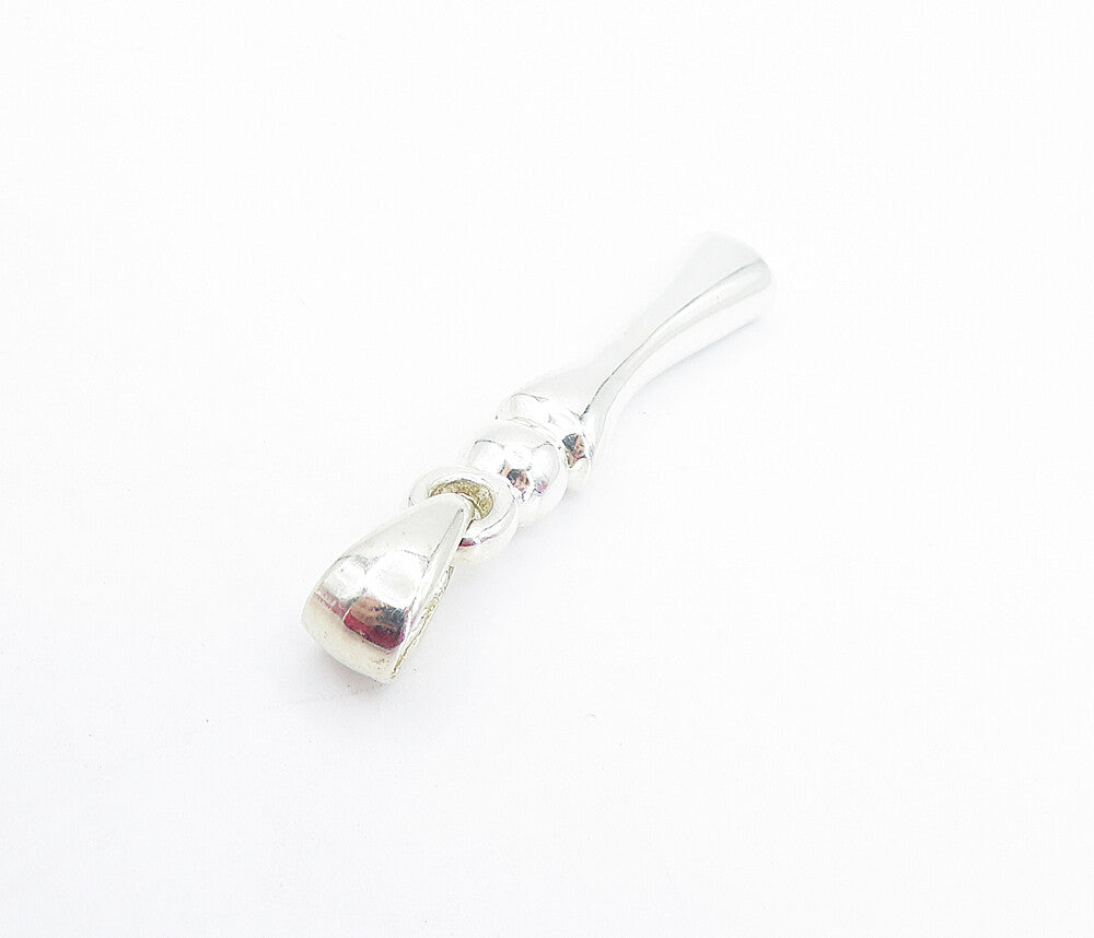 925 Sterling Silver  Shiny Polished Hollow Modernist Design Pendant  PT5225