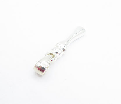 925 Sterling Silver  Shiny Polished Hollow Modernist Design Pendant  PT5225