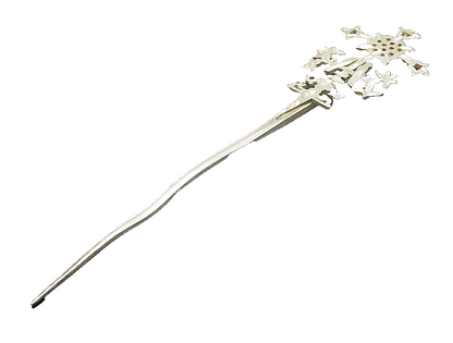 925 Sterling Silver  Vintage Shiny Diamond Cut Detail Lapel Pin  TR2744