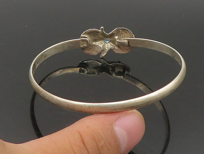925 Sterling Silver  Vintage Scalloped Topaz Star Fish & Shell Bracelet BT9423