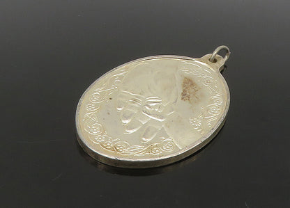 925 Sterling Silver  Vintage Mother's Eternal Love Quote Pendant  PT18942