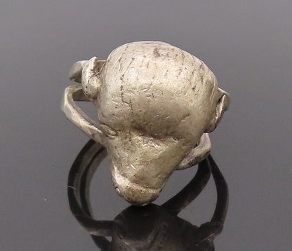 925 Sterling Silver Vintage Antique SOUTHWESTERN Split Band Ring Sz 8.5 RG26661