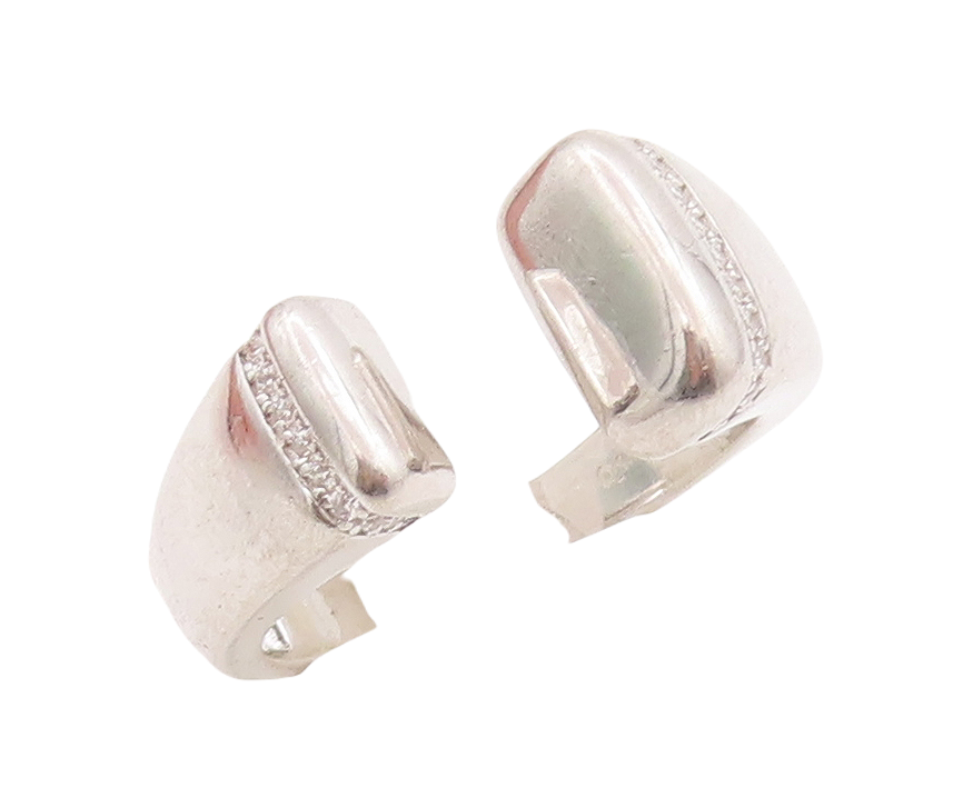 925 Sterling Silver Vintage Ring Split Band Topaz Inlay Ends  Sz 8  RG29082