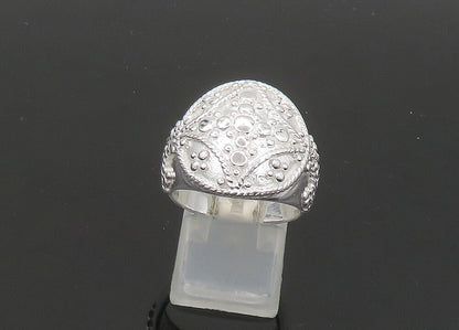 925 Sterling Silver  Vintage Shiny Twist Patterned Band Ring Sz 8  RG21562