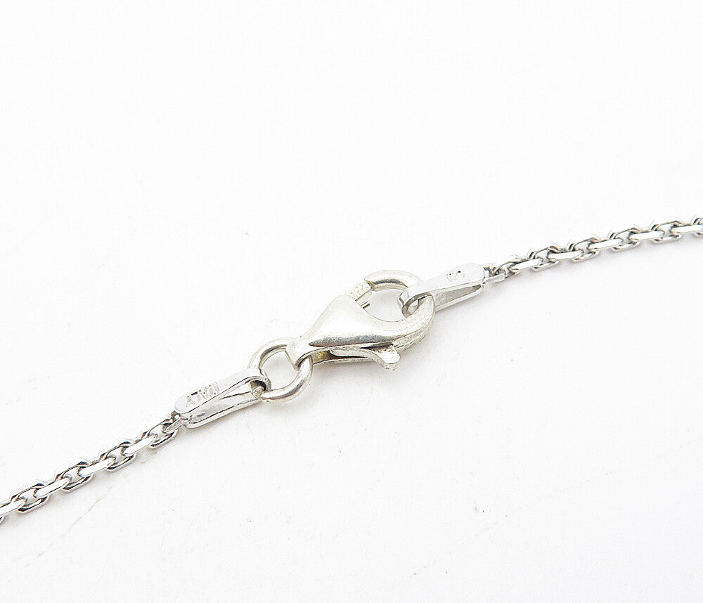 925 Sterling Silver  Sparkling Cubic Zirconia Tear Drop Chain Necklace  NE1366