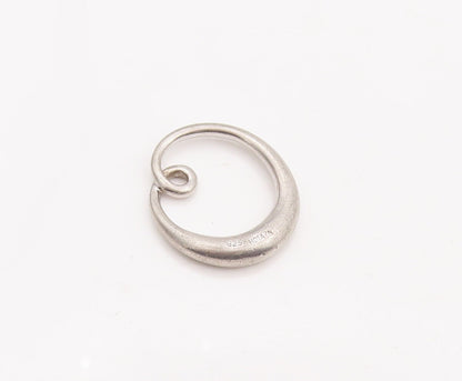 925 Sterling Silver Vintage Pendant Designer Loop With Diamond Inlay  PT23425